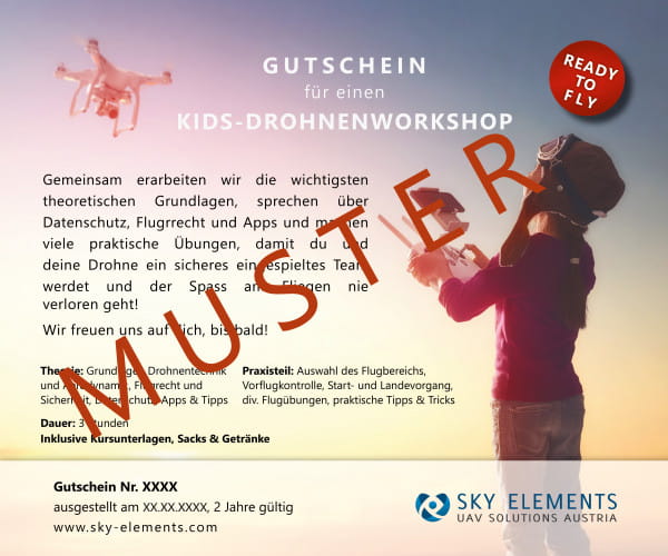 Gutschein Einzelkurs Drohnenworkshop für Kids