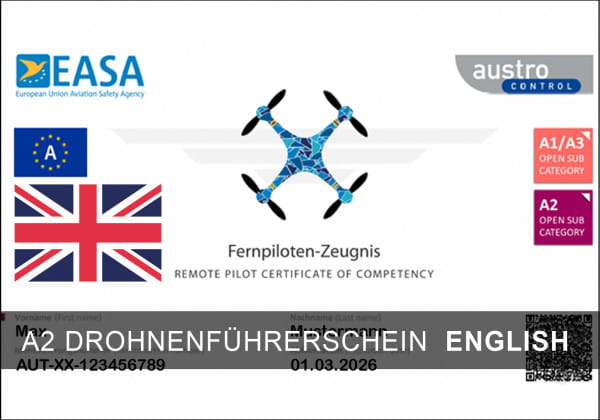A2 EU Drone Certificate ONLINE selflearning & exam